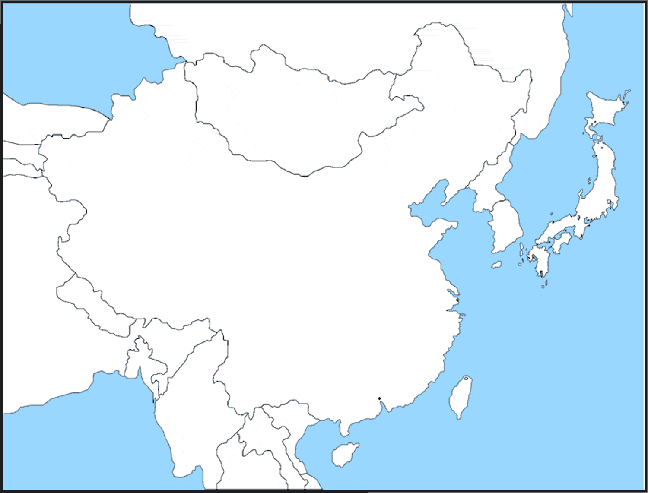 East Asia map